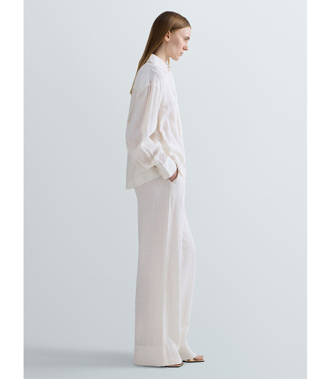 リネンオーバーサイズシャツ 詳細画像 ホワイト 4